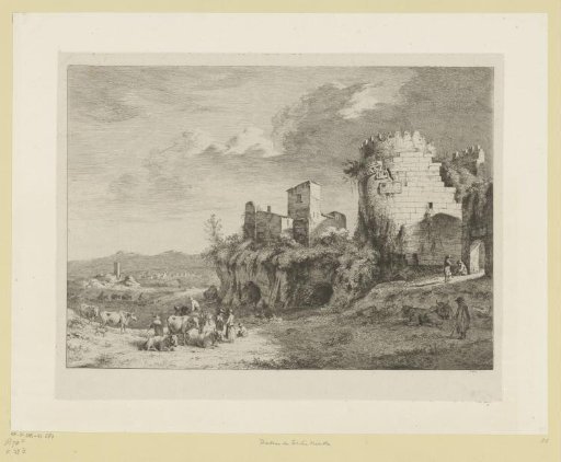Landscape with a view of the tomb of Caecilia Metella