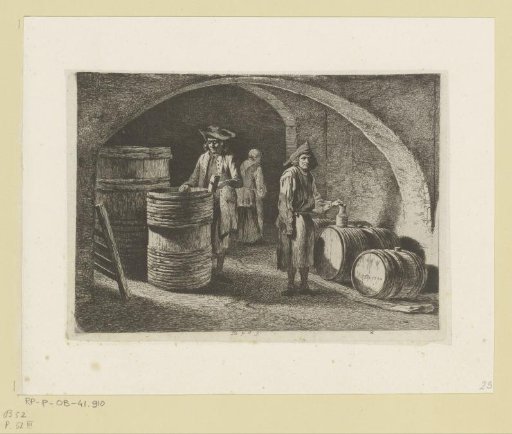 Coopers at work in a cellar