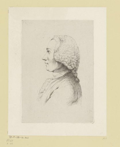 Portrait of Camille de Boissieu and profile