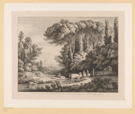 Landscape with figures at a spa