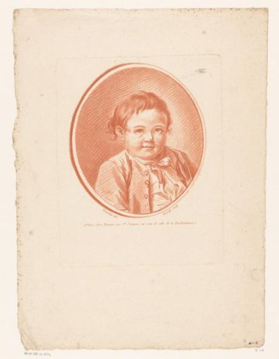 Bust of a boy in an oval