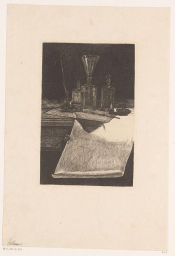 Still life with etching tools