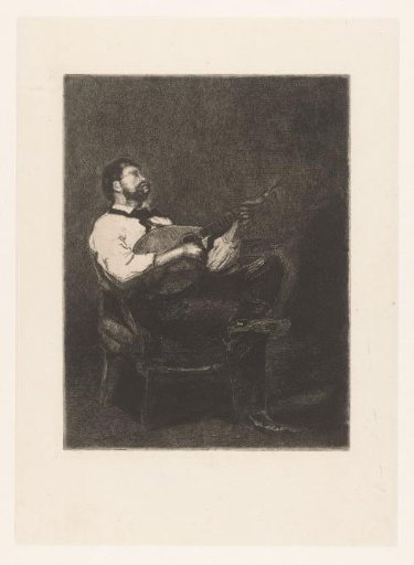 Guitarist on a chair