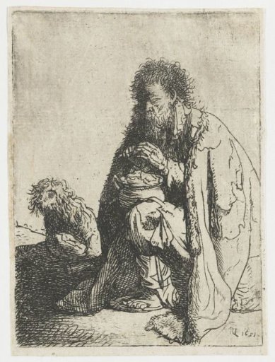 Beggar with his dog