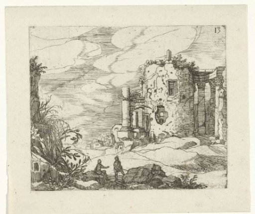 Ruin of a Temple Surrounded by Columns