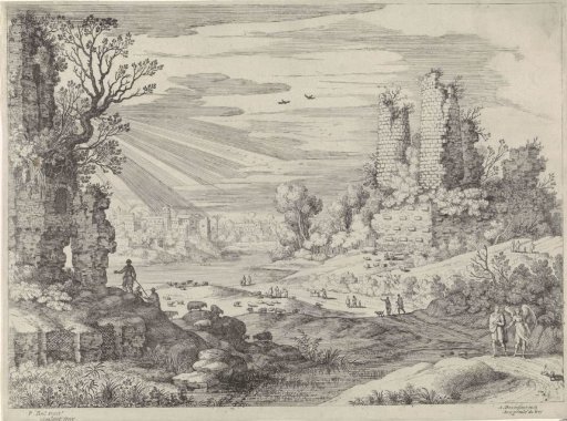 Italian landscape with Tobias and the Angel