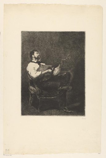 Guitarist on a chair