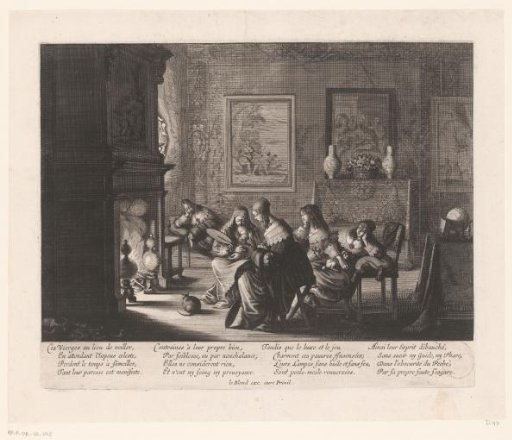 The Five Foolish Virgins Resting by the Fireplace