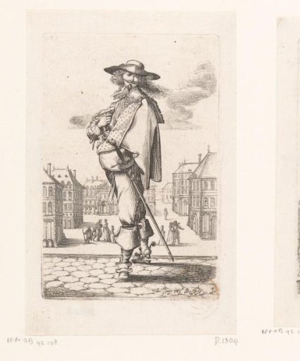 French nobleman with a sword at his side, dressed in the fashion of ca. 1630