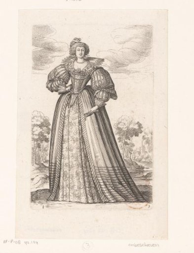 French noblewoman dressed in the French fashion of ca. 1630