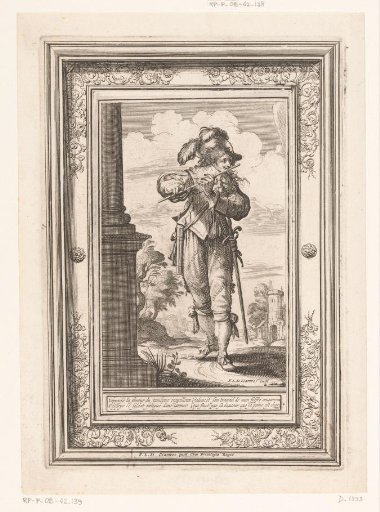 Flute player, dressed in the fashion of ca. 1630