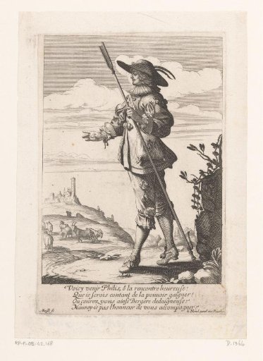 Shepherd with a Crook in a Landscape
