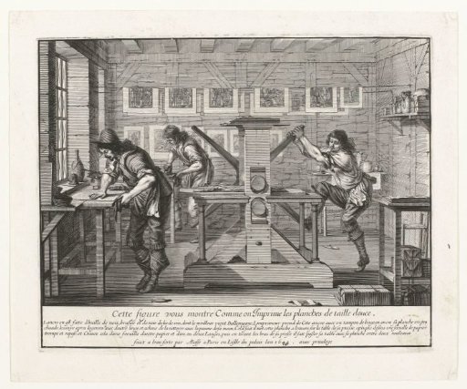 Engraver in his workshop