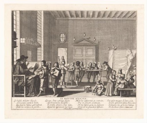 Schoolmaster in a classroom