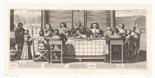 Family at table during grace