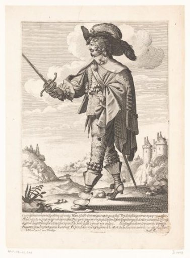 French soldier in a landscape