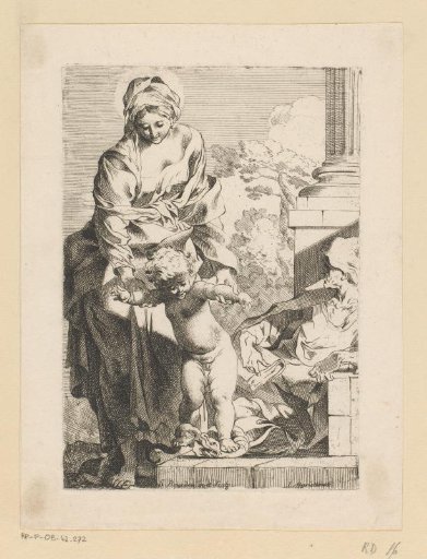 Holy Family on a staircase