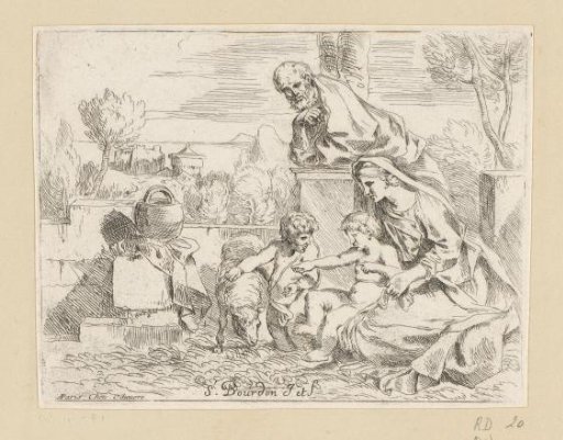 Holy Family with John the Baptist on a terrace