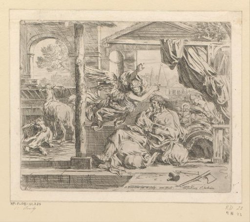 Angel appearing to Joseph in a dream
