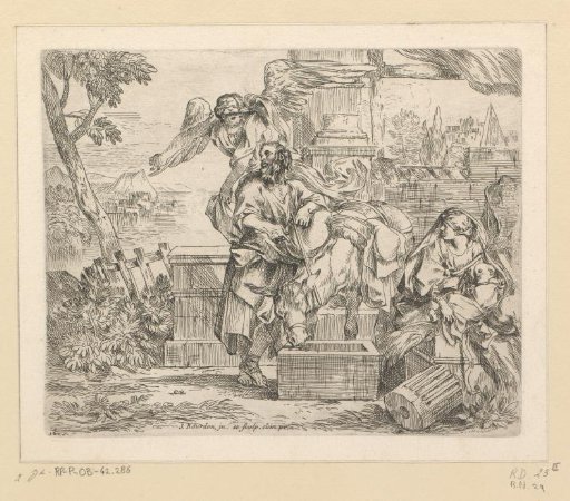 Angel warning Joseph to flee to Egypt