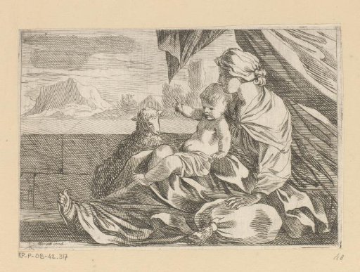 Mary with child and lamb