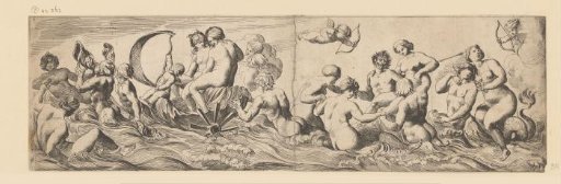 Sea goddesses drawn on a vessel