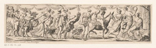 Bacchus and his retinue captured by nymphs