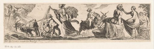 Sowing Ceres on a field with nymphs and satyrs
