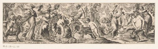 Garden with feasting nymphs, satyrs and putti