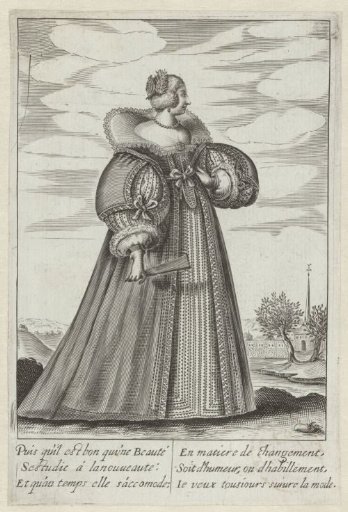 French court lady in a landscape