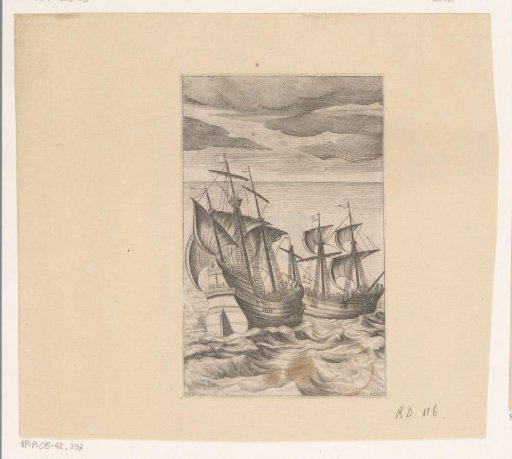 Calasiris and the two lovers attacked by pirates at sea