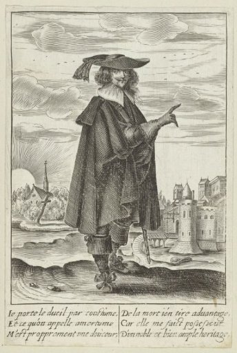 French nobleman in mourning clothes