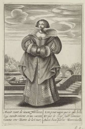 French court lady at a quay