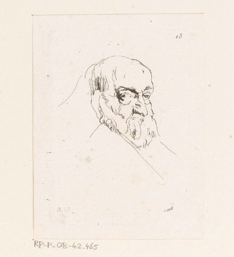 Head of an old man with a beard