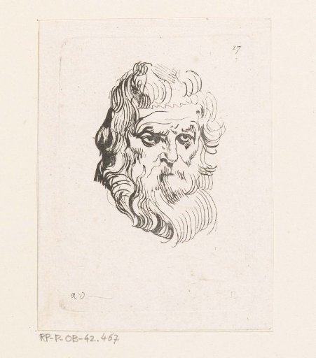 Head of a man with a beard