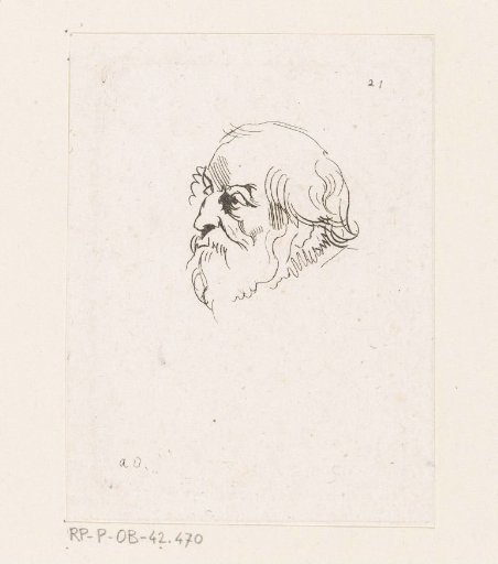 Head of a man with a beard