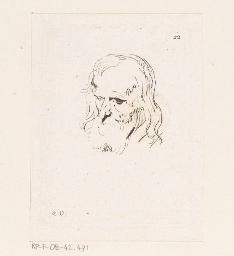 Head of a man with a beard