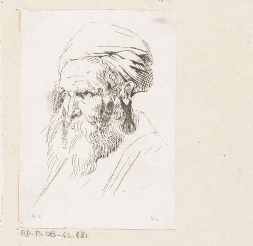 Head of a man with a turban