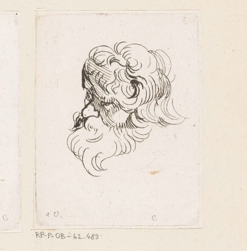 Head of a man with a beard