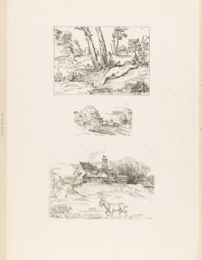 Landscape with a sleeping nymph seen from the back