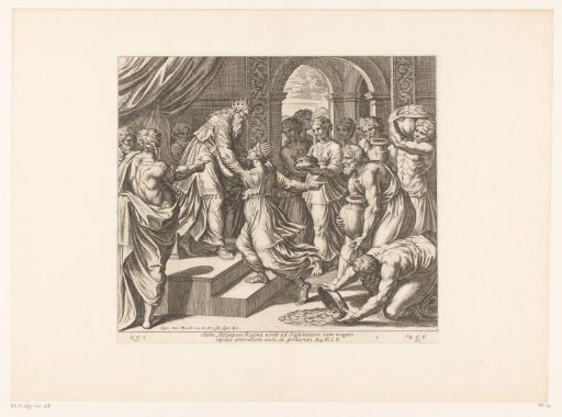 Queen of Sheba Brings Solomon Gifts