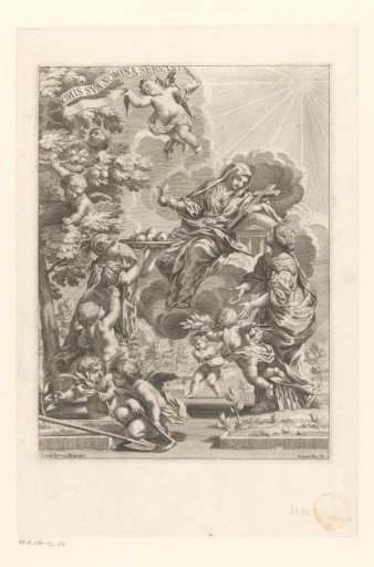 Allegorical Representation with Nobility and Divine Wisdom Bringing Apples to Ecclesia