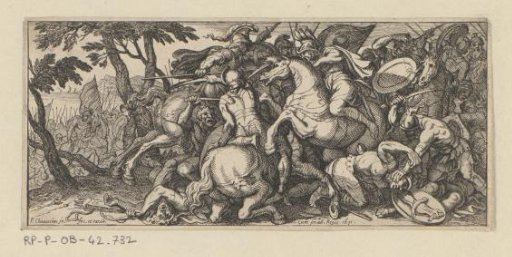 Battle with horsemen