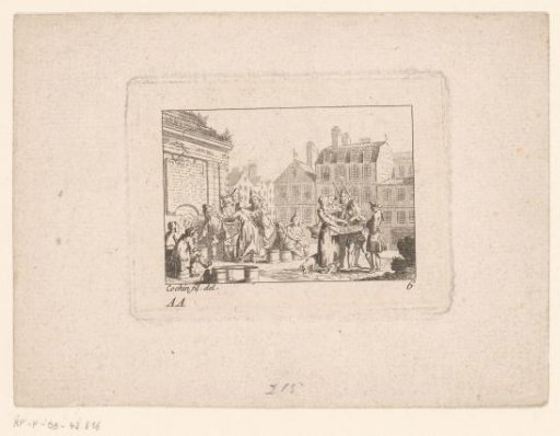 Female vendor on a city square