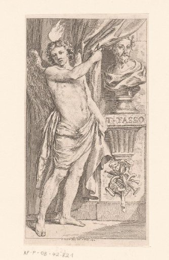 Genius with a bust of Torquato Tasso