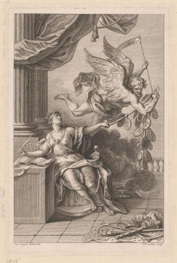 Allegorical scene with medallions and Time