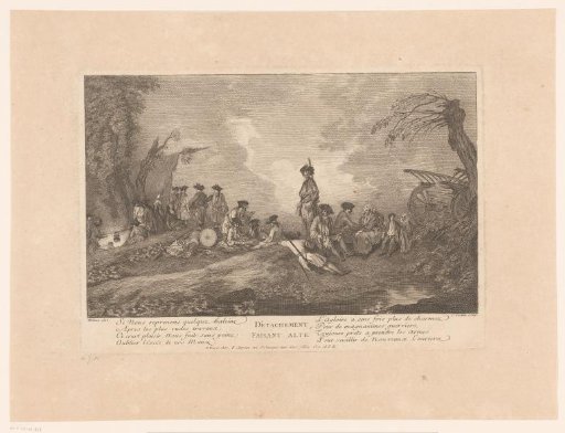 Soldiers' camp with women and children