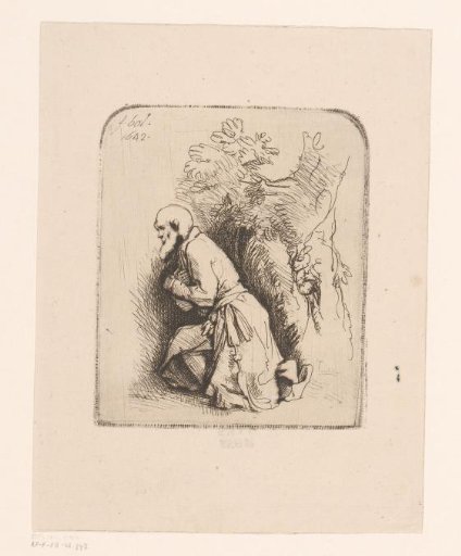 Kneeling old man