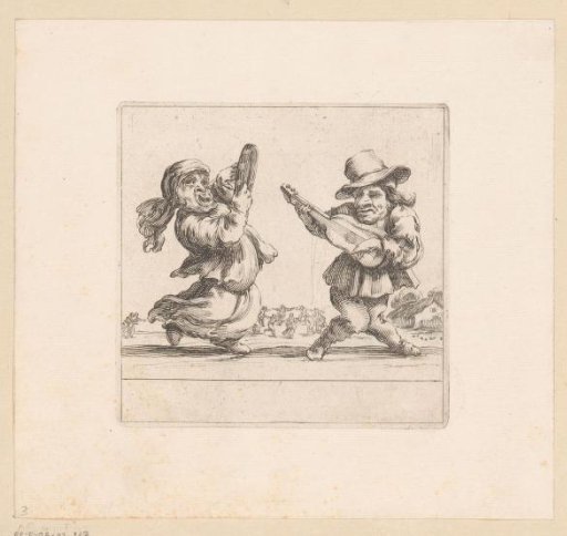 Caricature of men playing music