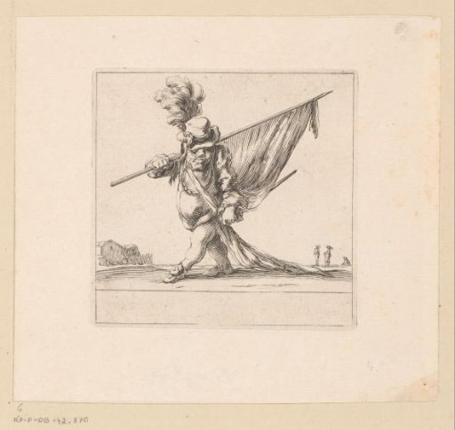 Caricature of a standard-bearer